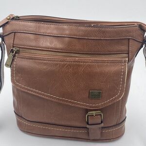 BOC Born Concept Shoulder Purse Handbag Brown Faux Leather